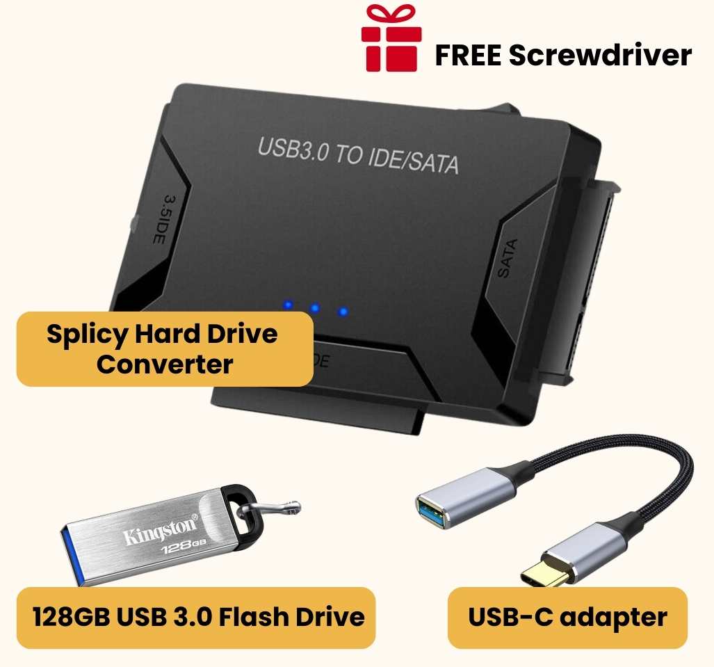 USB 3.0 to IDE/SATA Hard Drive Adapter - Double Value Set