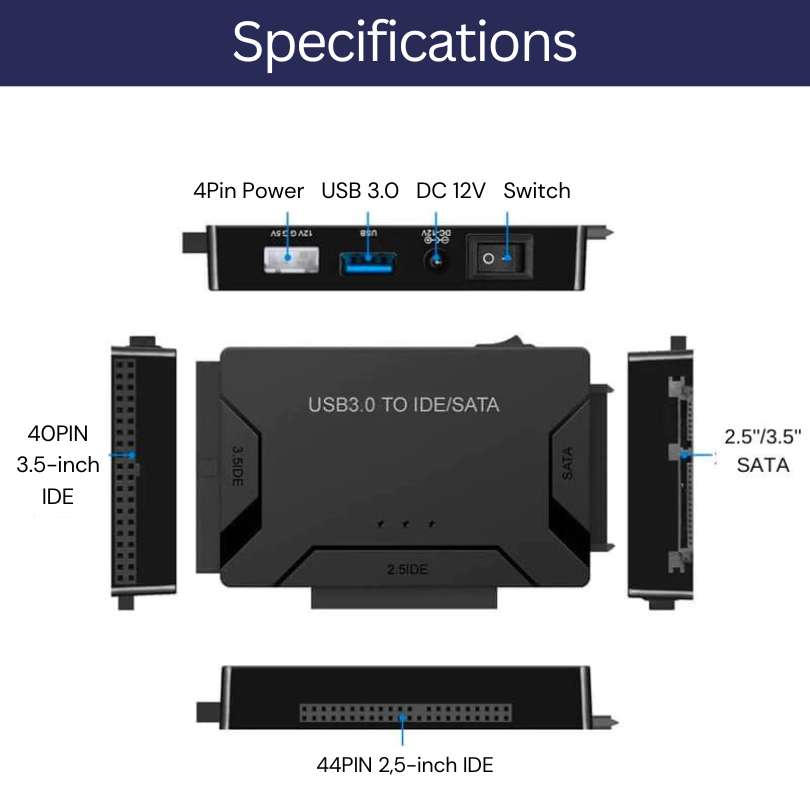 USB 3.0 to IDE/SATA Hard Drive Adapter