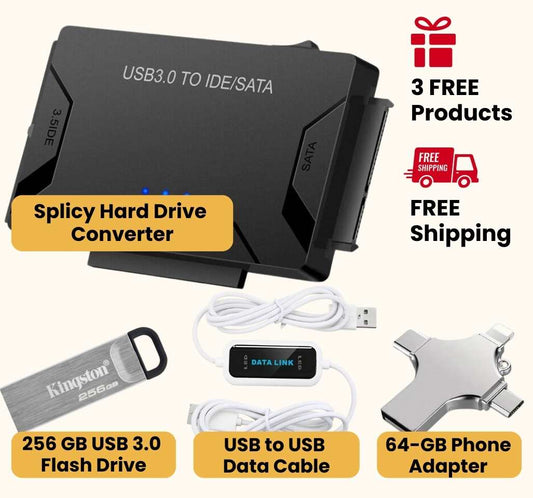 USB 3.0 to IDE/SATA Hard Drive Adapter - Full Backup Gear